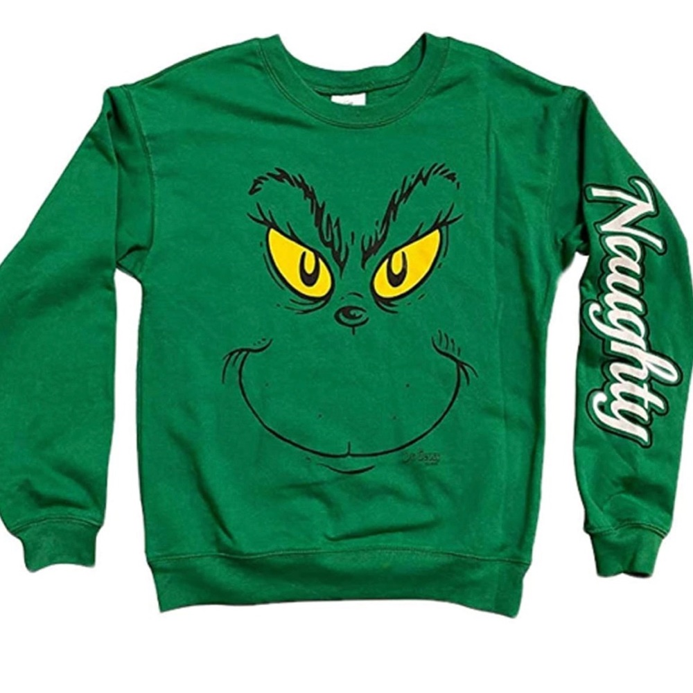 JUNIORS SIZE! The Grinch  Green Crew Neck